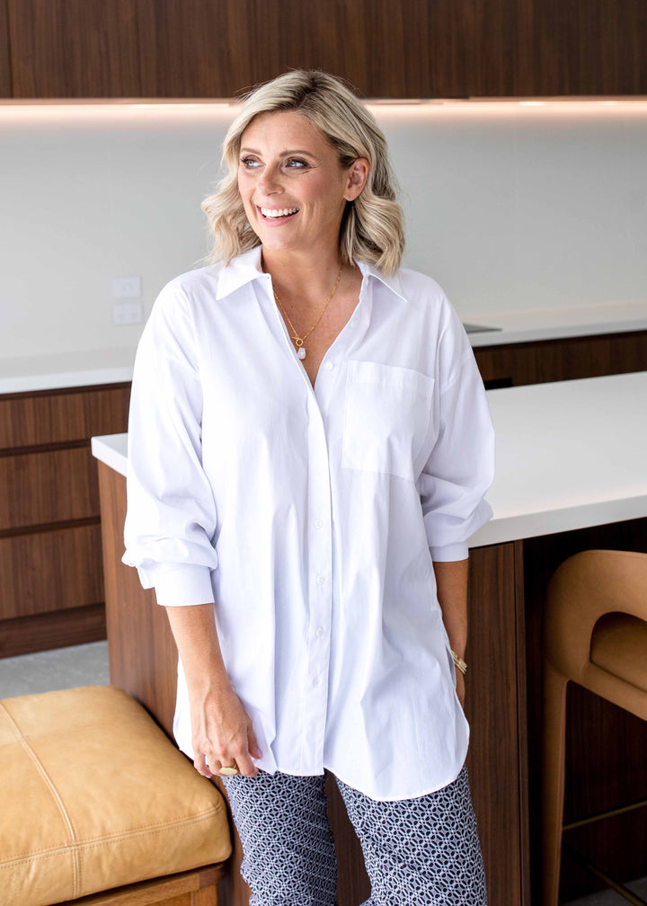 Philosophy Australia Jojo City Shirt in White, made in Australia