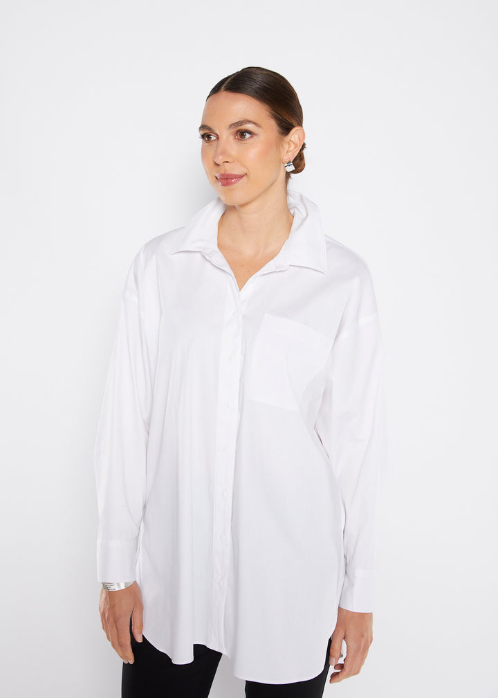 Philosophy Australia Jojo City Shirt in white, made in Australia