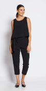 Philosophy Australia Women's Kenzie Resort Tapered-Leg Black Pants with Belt - Made in Australia