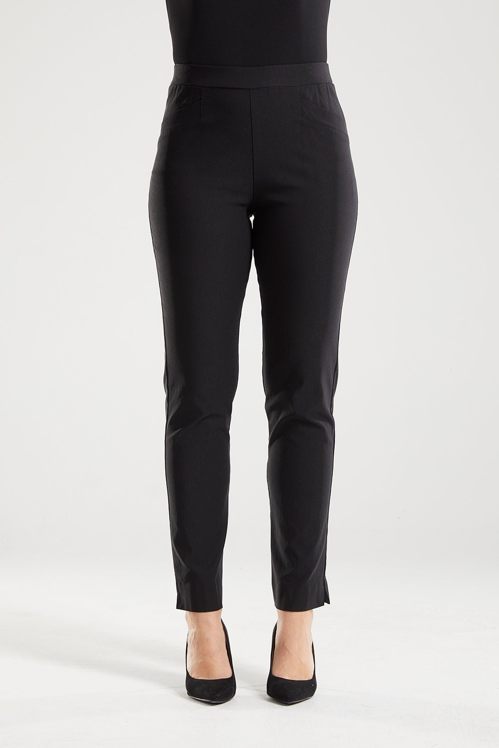 Leonie Inner Warmth Bengaline pocket pants in black