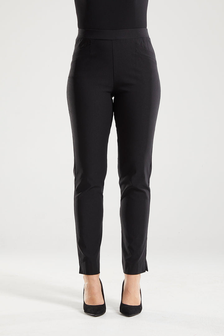 Leonie Inner Warmth Bengaline pocket pants in black