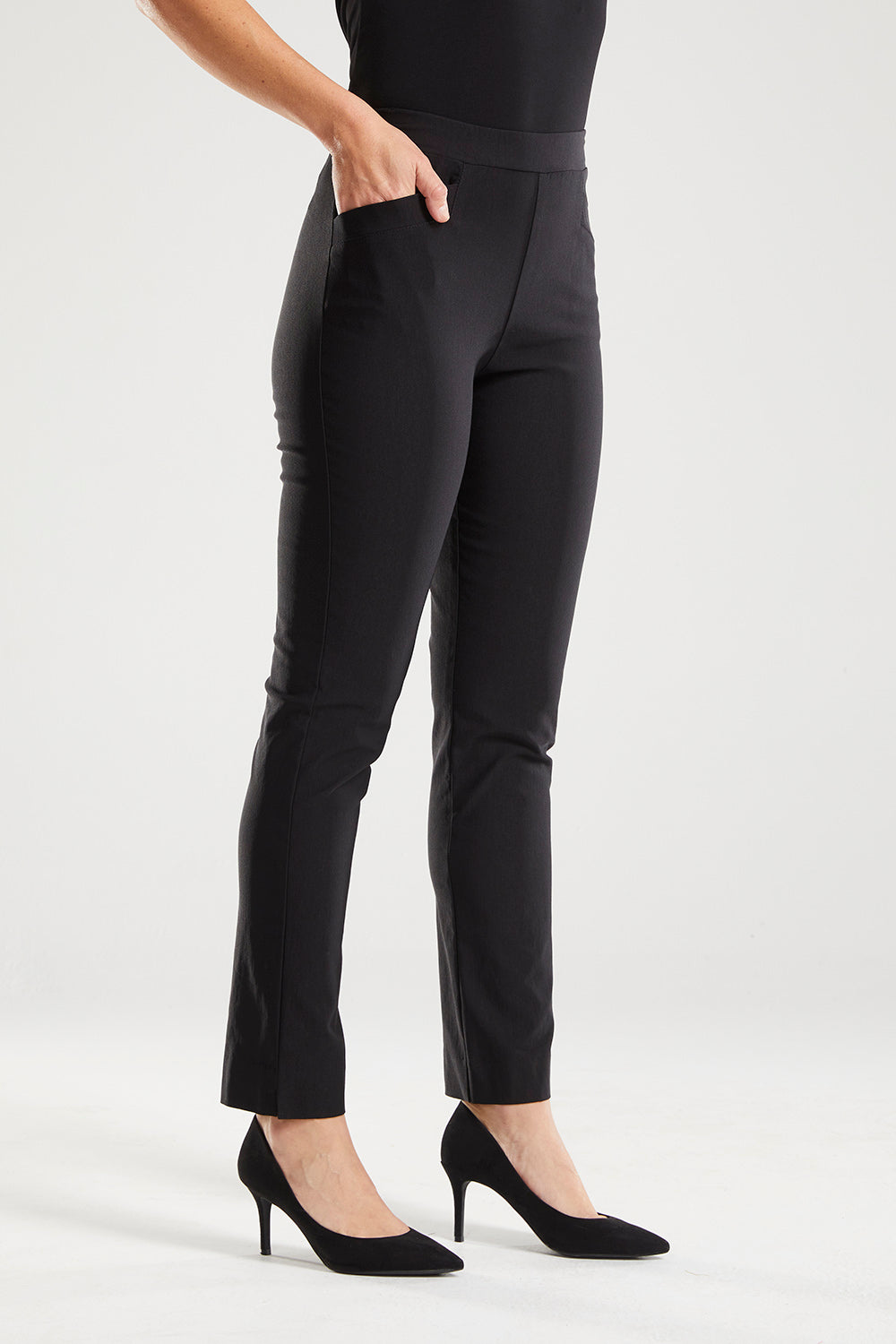 Leonie Inner Warmth Bengaline pocket pants in navy