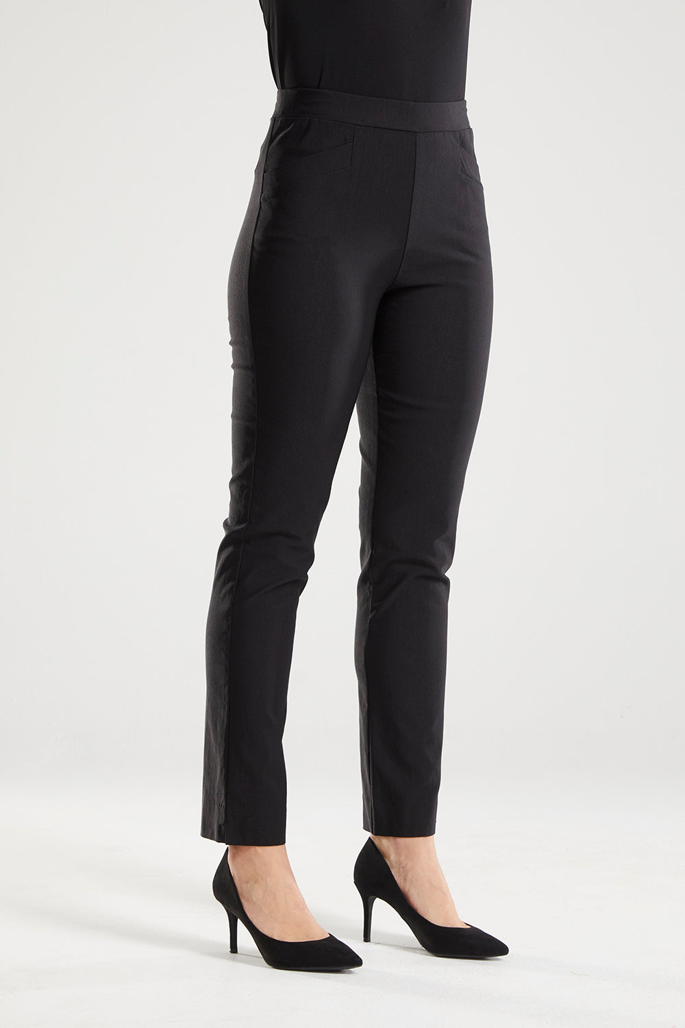 Leonie Inner Warmth Bengaline pocket pants in black