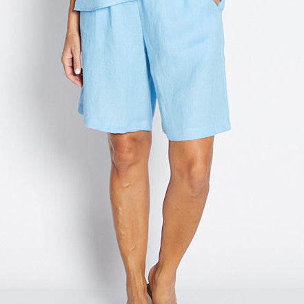 Arconia Havana luxe linen short in blue