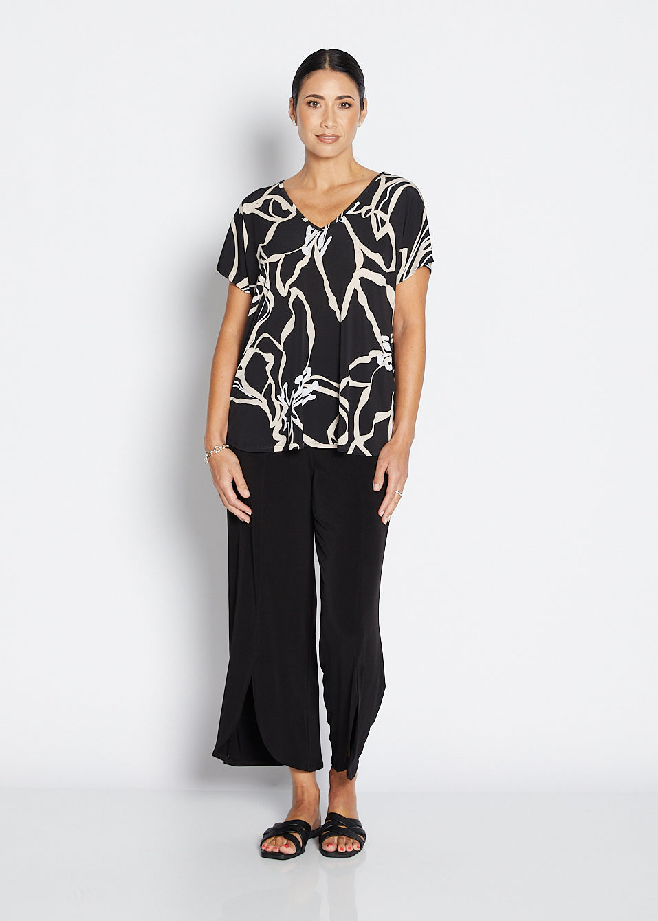 Breeze slinky jersey reversible top in Lotus, sustainable slow fashion made in Australia by Philosophy Australia