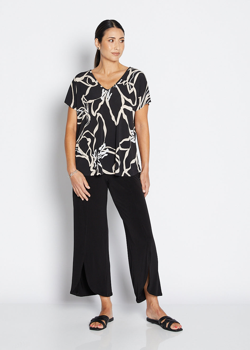 Breeze slinky jersey reversible top in Lotus, sustainable slow fashion made in Australia by Philosophy Australia