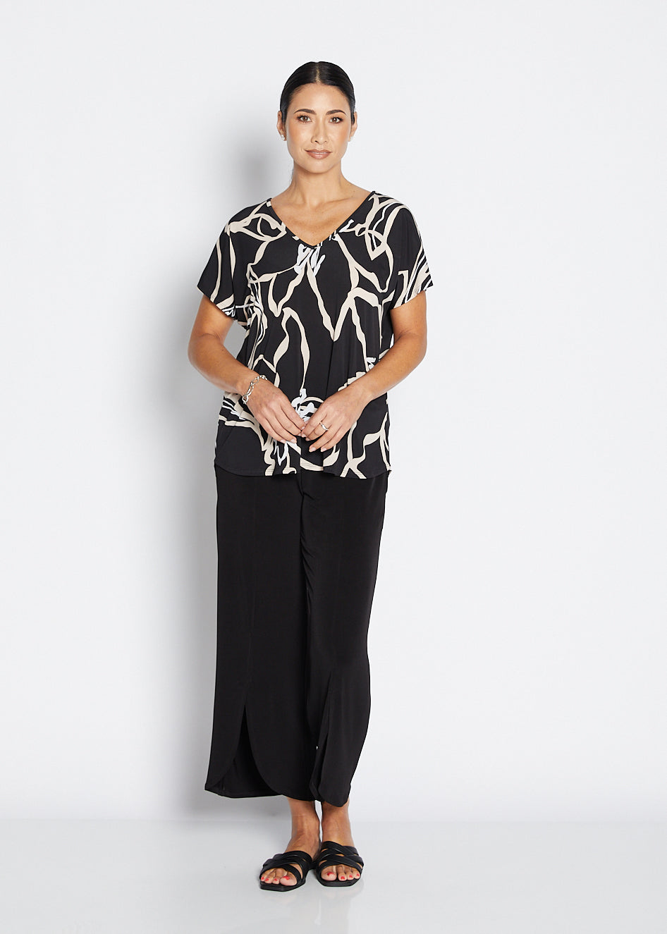 Breeze slinky jersey reversible top in Lotus, sustainable slow fashion made in Australia by Philosophy Australia