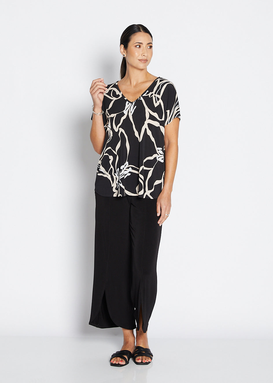 Breeze slinky jersey reversible top in Lotus, sustainable slow fashion made in Australia by Philosophy Australia