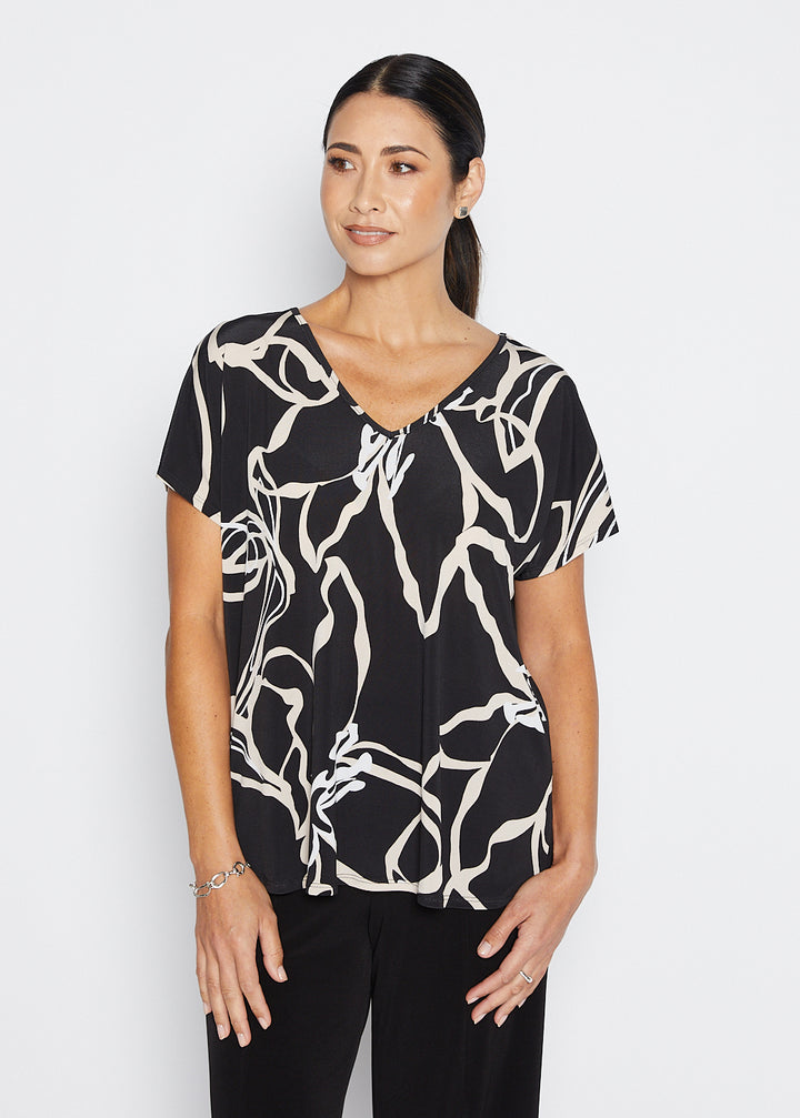 Breeze slinky jersey reversible top in Lotus, sustainable slow fashion made in Australia by Philosophy Australia