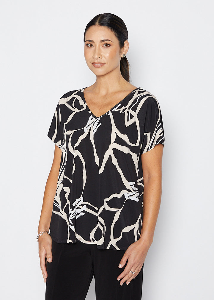 Breeze slinky jersey reversible top in Lotus, sustainable slow fashion made in Australia by Philosophy Australia