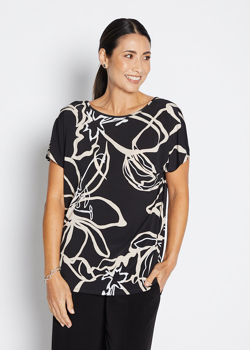 Breeze slinky jersey reversible top in Lotus, sustainable slow fashion made in Australia by Philosophy Australia
