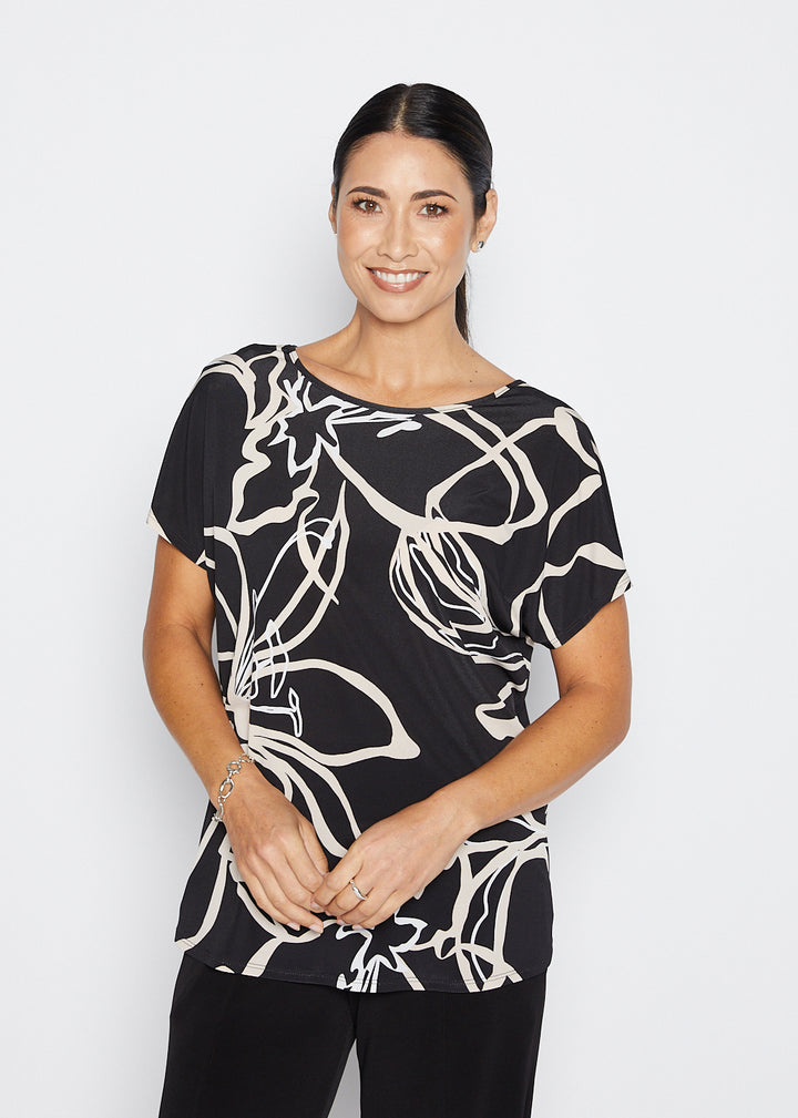 Breeze slinky jersey reversible top in Lotus, sustainable slow fashion made in Australia by Philosophy Australia