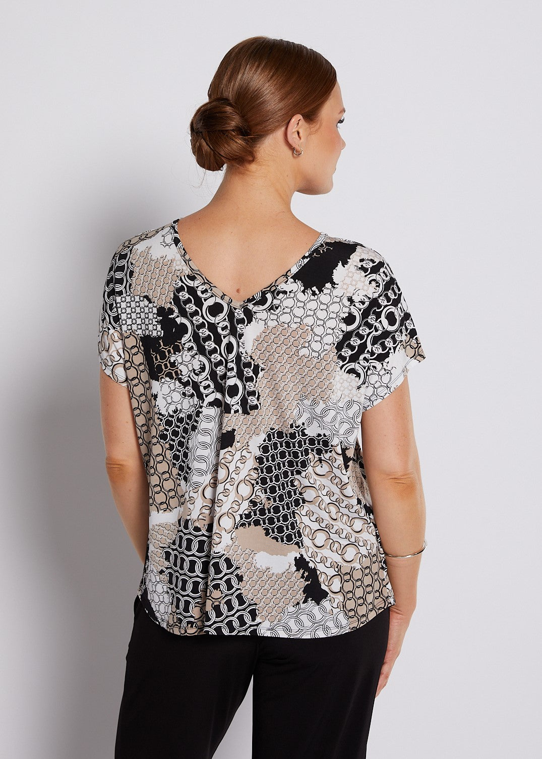 Jersey Reversible Tee Top in Lulu print
