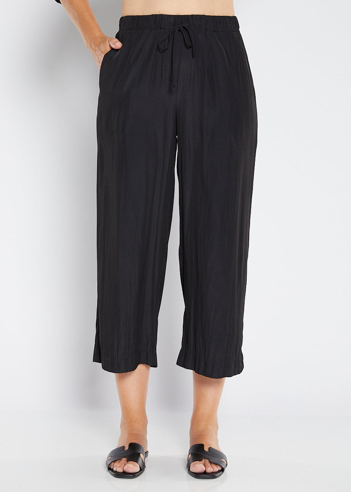Barbe Lustre drawstring pant in black