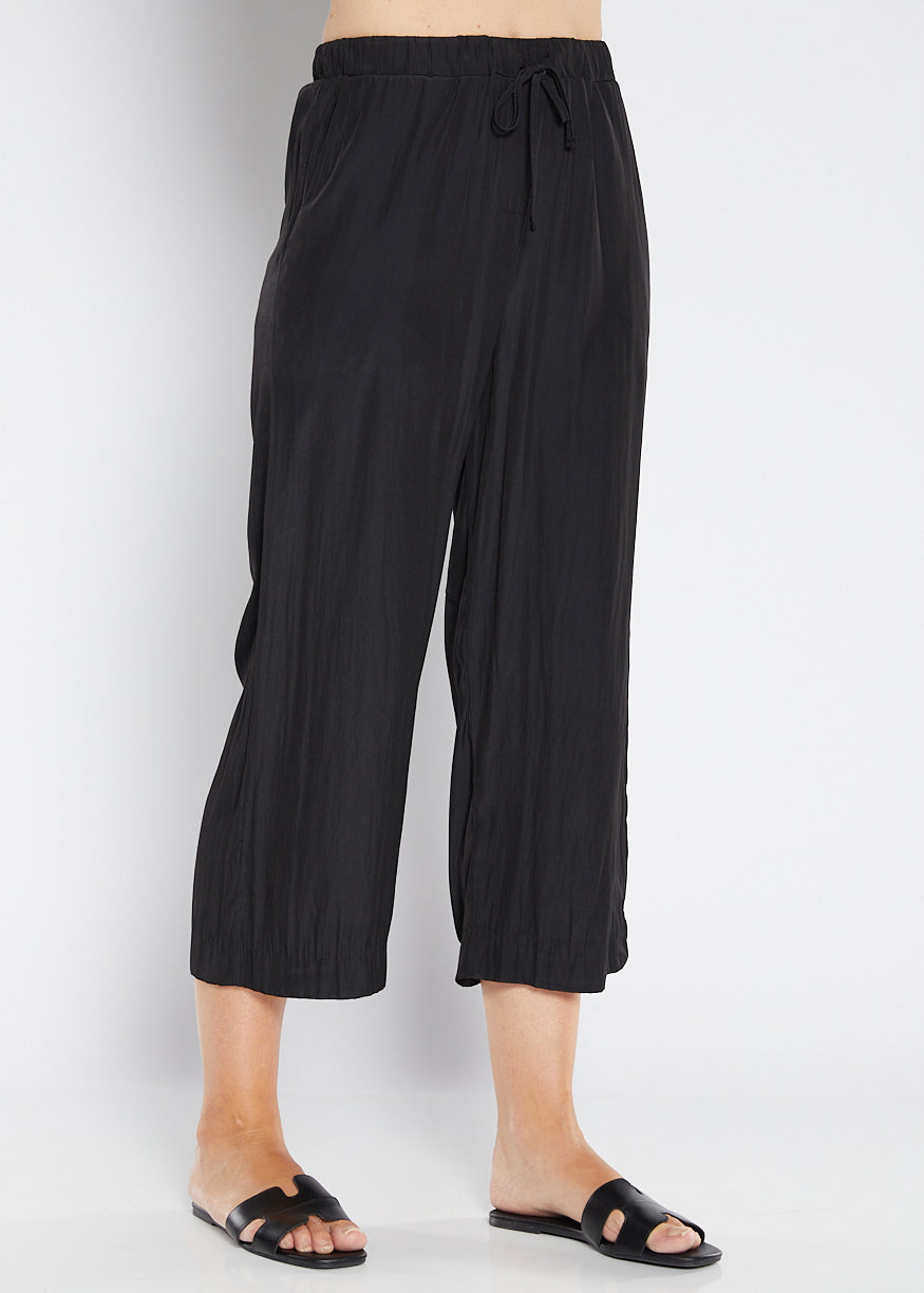 Barbe Lustre drawstring pant in black