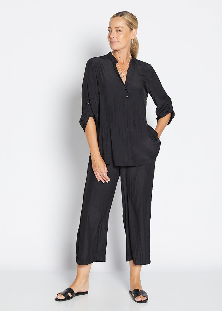 India Lustre technical tunic in black