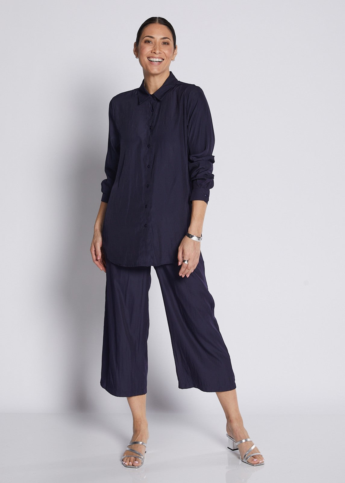 Greville Lustre technical shirt in navy