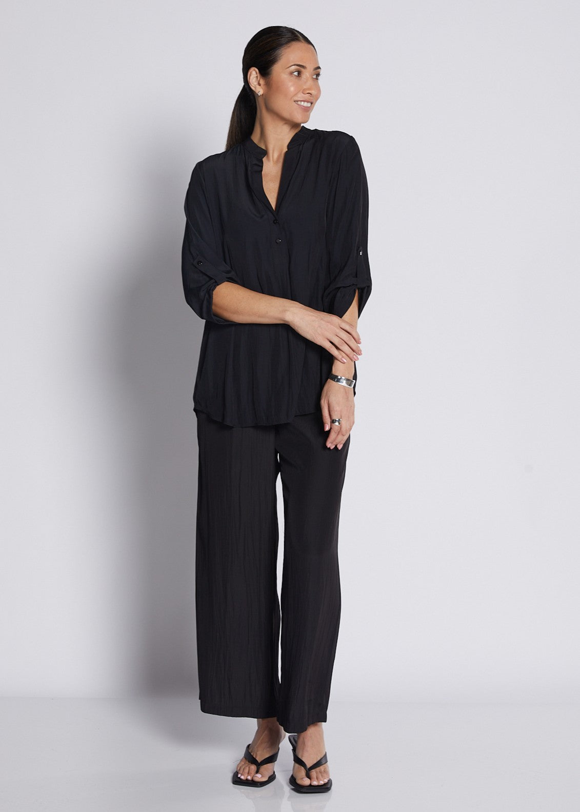 India Lustre technical tunic in black