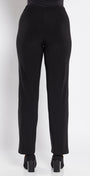 Linear Jersey Women's full length straight leg pants in black.