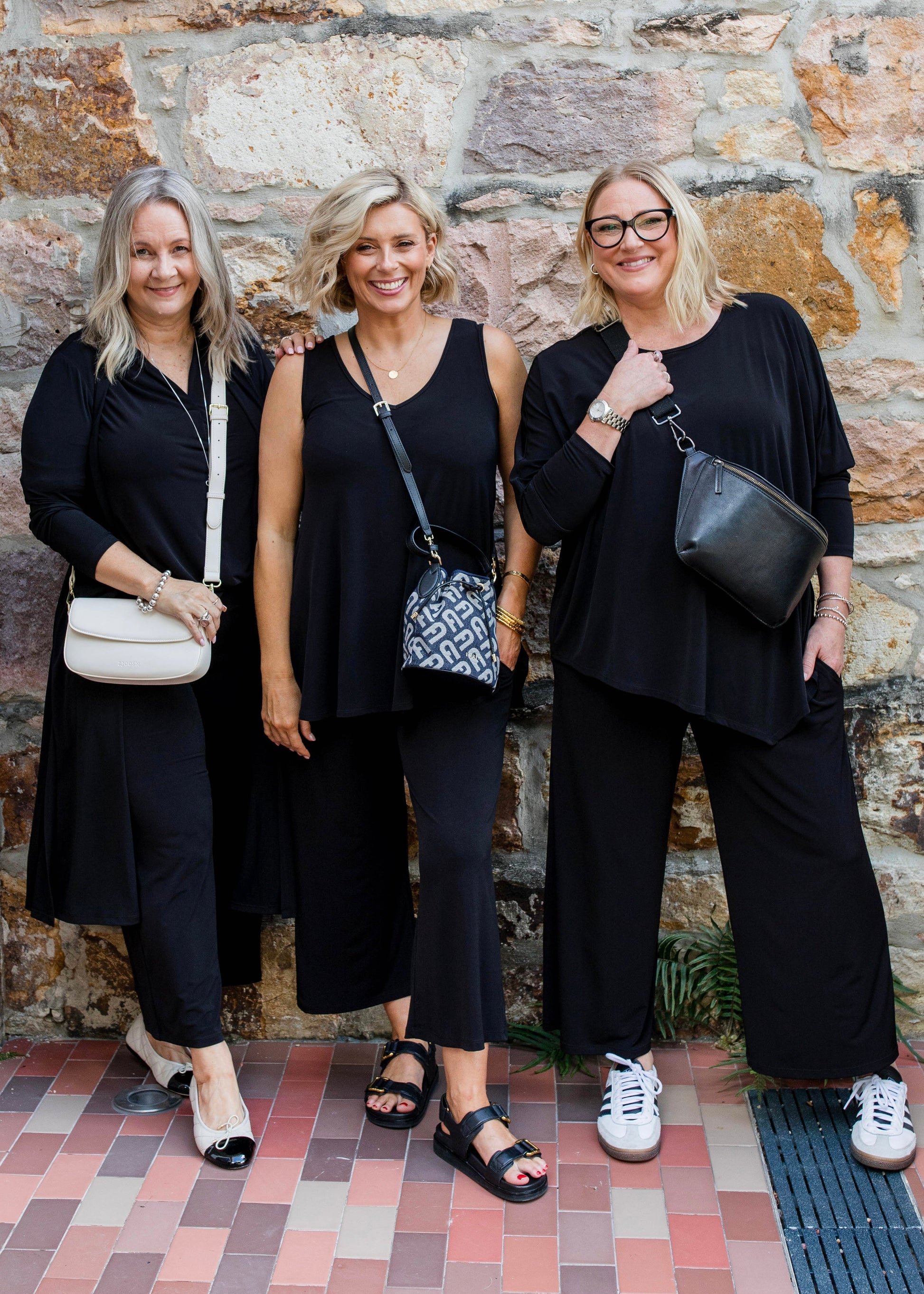 Lundie Jersey Women's 7/8 culotte pants in black.