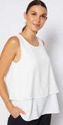 Philosophy Australia Magic layer  Women's top in off-white, made in Australia