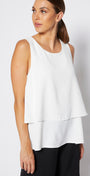 Philosophy Australia Magic layer  Women's top in off-white, made in Australia