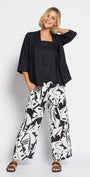 Philosophy Australia Maisie Linen Pant in Black Jungle Print 