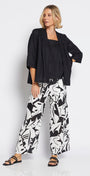 Philosophy Australia Maisie Linen Pant in Black Jungle Print 