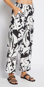 Philosophy Australia Maisie Linen Pant in Black Jungle Print 