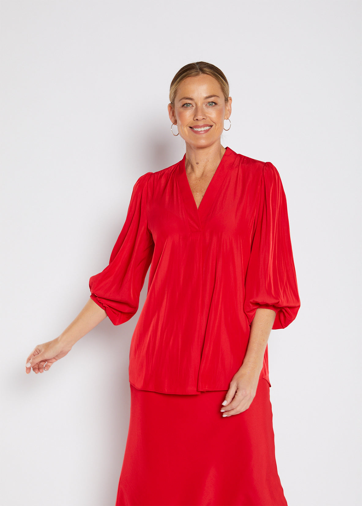 Philosophy Australia Maple Lustre Top in Red, made in Australia