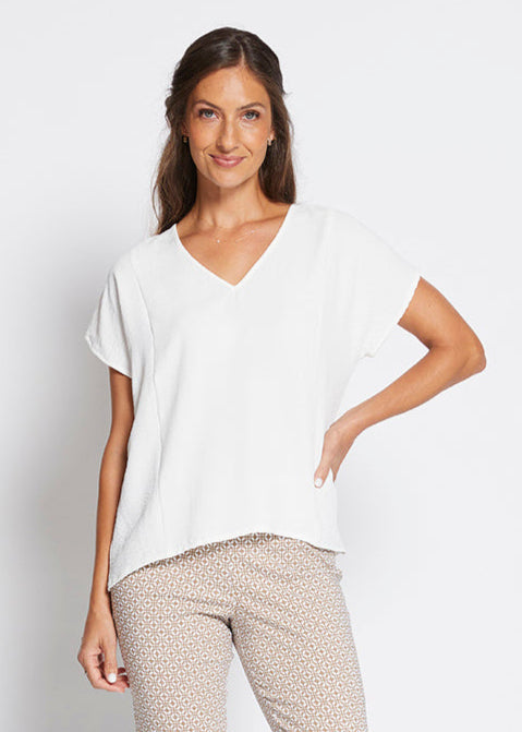 Philosophy Australia Menzie resort Women's top in off-white, made in Australia