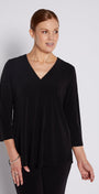 Milla Foundation slinky jersey top in black, slow fashion made in Australia by Philosophy Australia