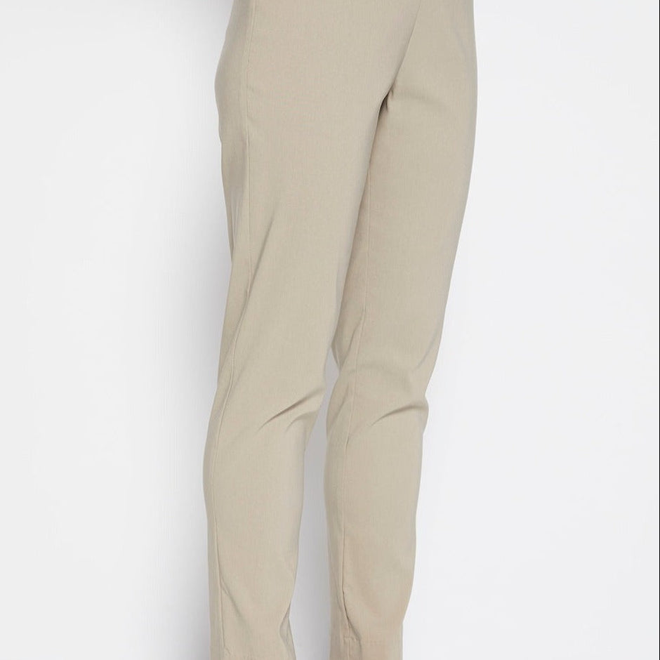 Narrow Miracle Bengaline Women's full-length slim-cut pants in raffia.