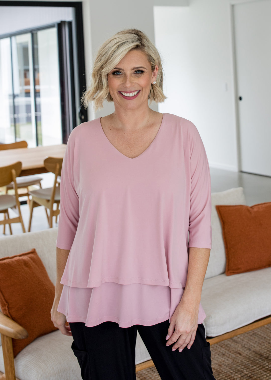 Quad multiway tunic in Dusty Pink