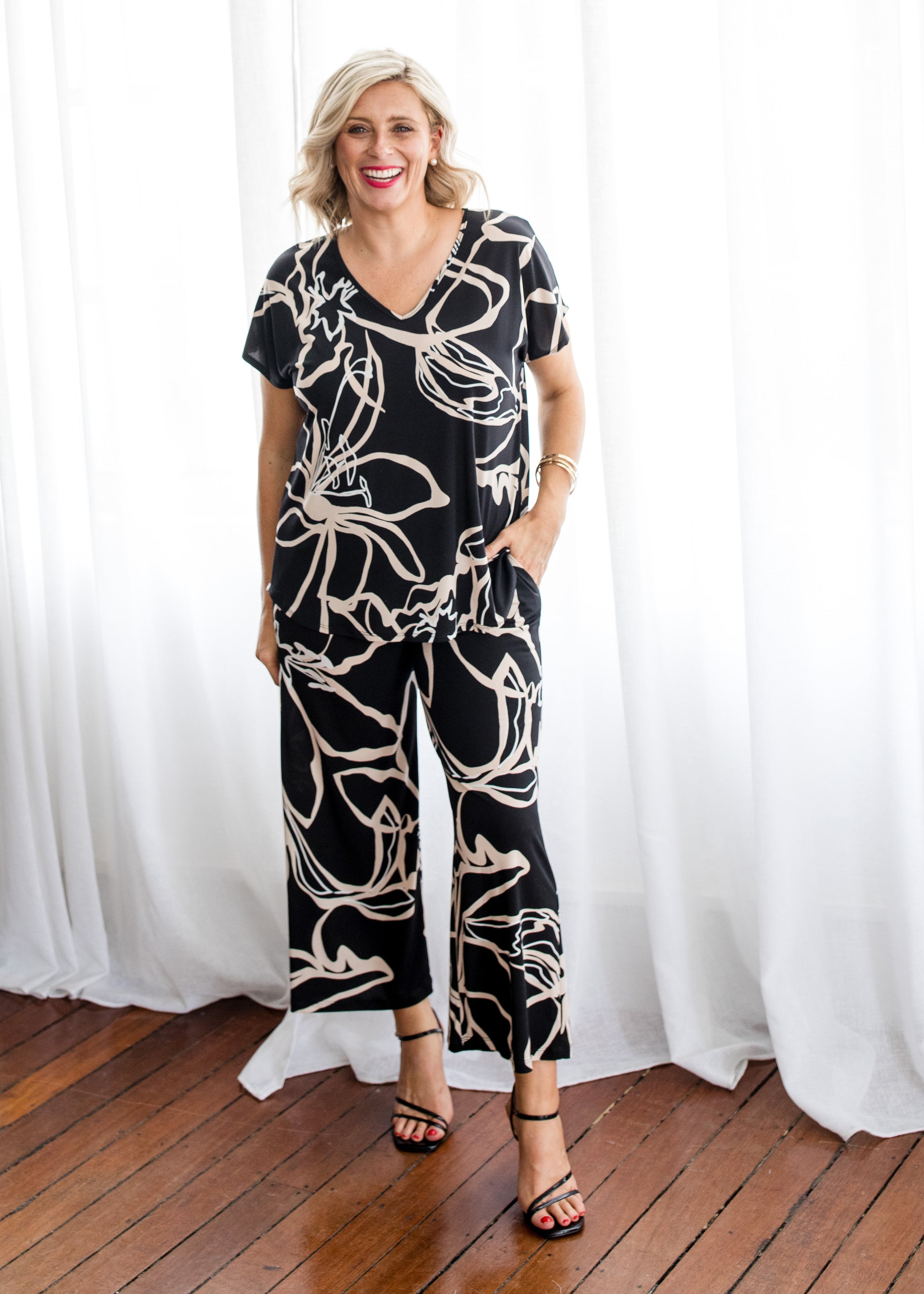 Yogi slinky jersey culottes in Lotus, sustainable slow fashion made in Australia by Philosophy Australia