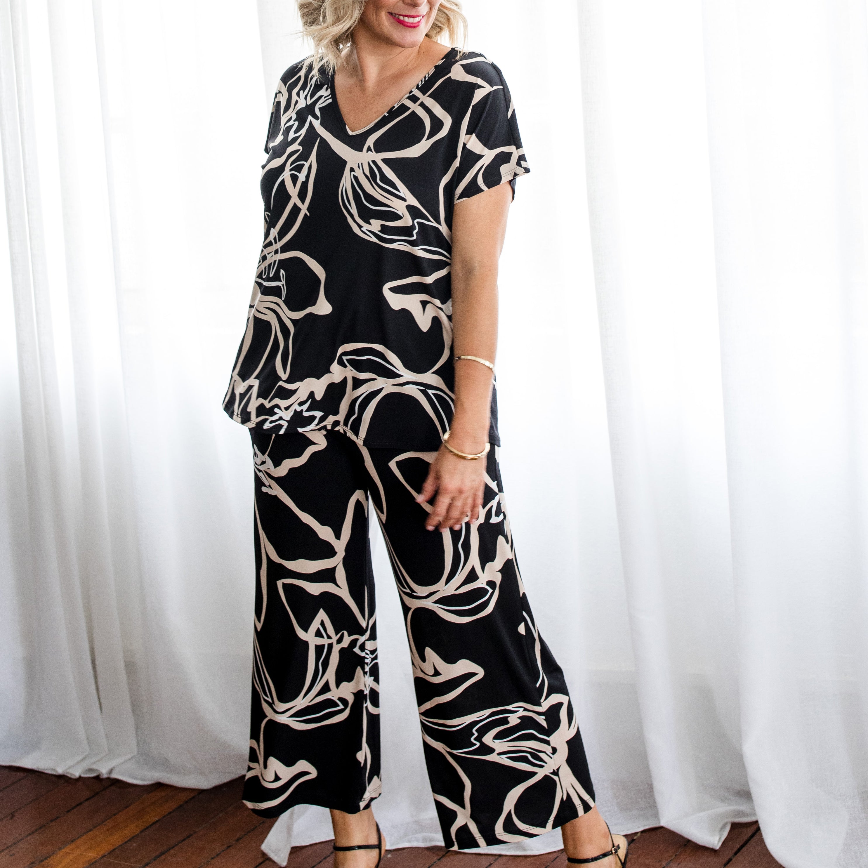 Yogi slinky jersey culottes in Lotus, sustainable slow fashion made in Australia by Philosophy Australia