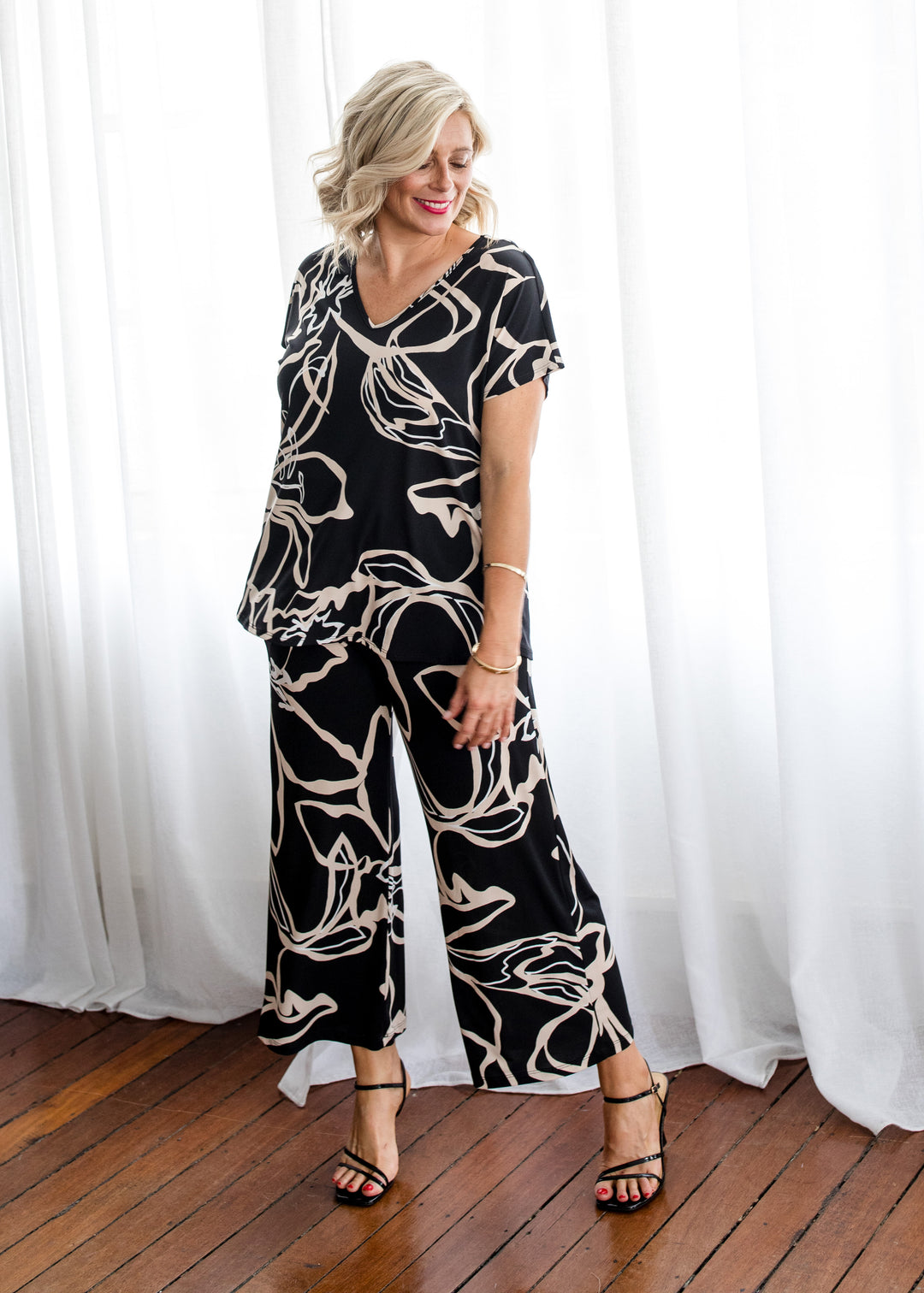 Yogi slinky jersey culottes in Lotus, sustainable slow fashion made in Australia by Philosophy Australia