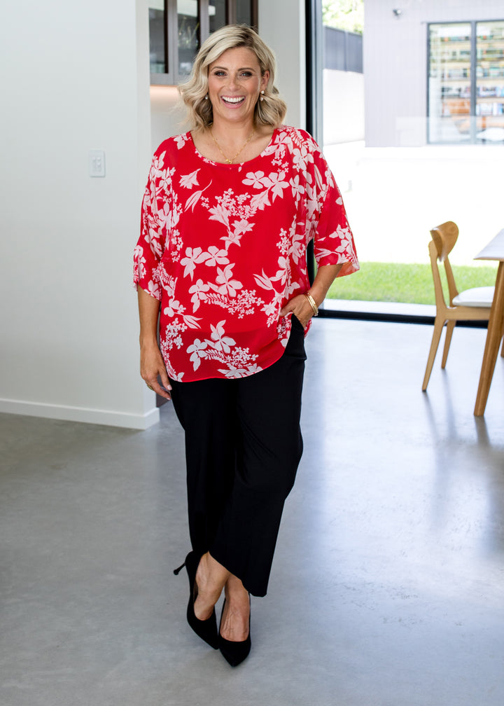 Philosophy Australia Kirsty Chiffon Tunic in Astrid, made in Australia