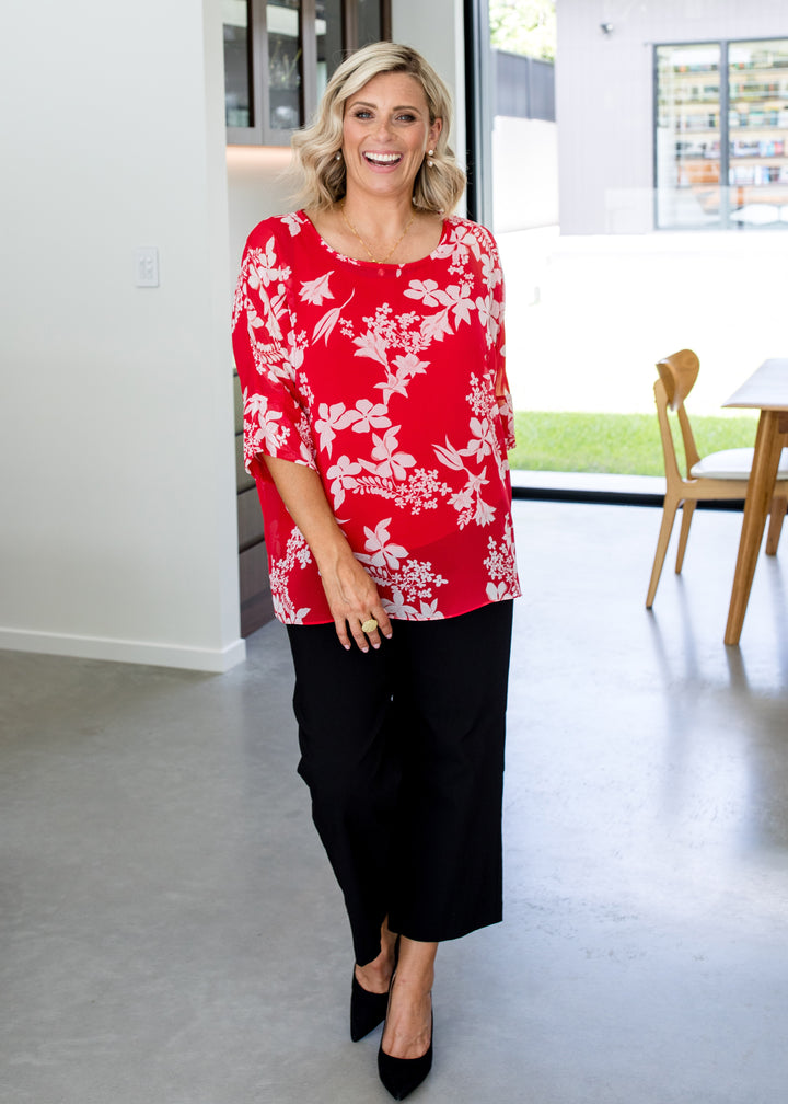 Philosophy Australia Kirsty Chiffon Tunic in Astrid, made in Australia