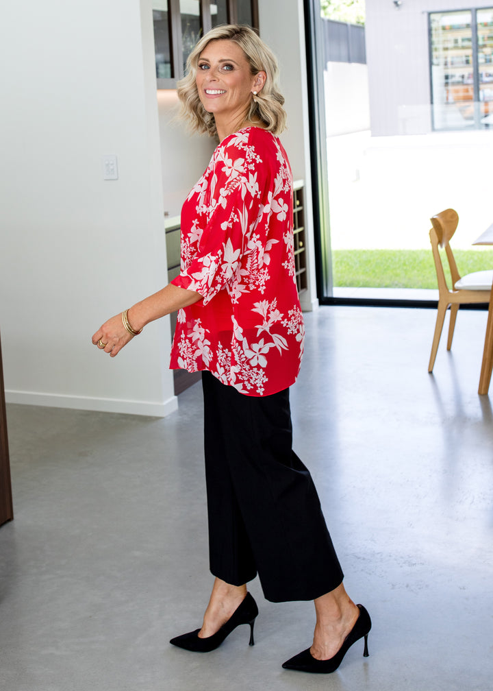 Philosophy Australia Kirsty Chiffon Tunic in Astrid, made in Australia