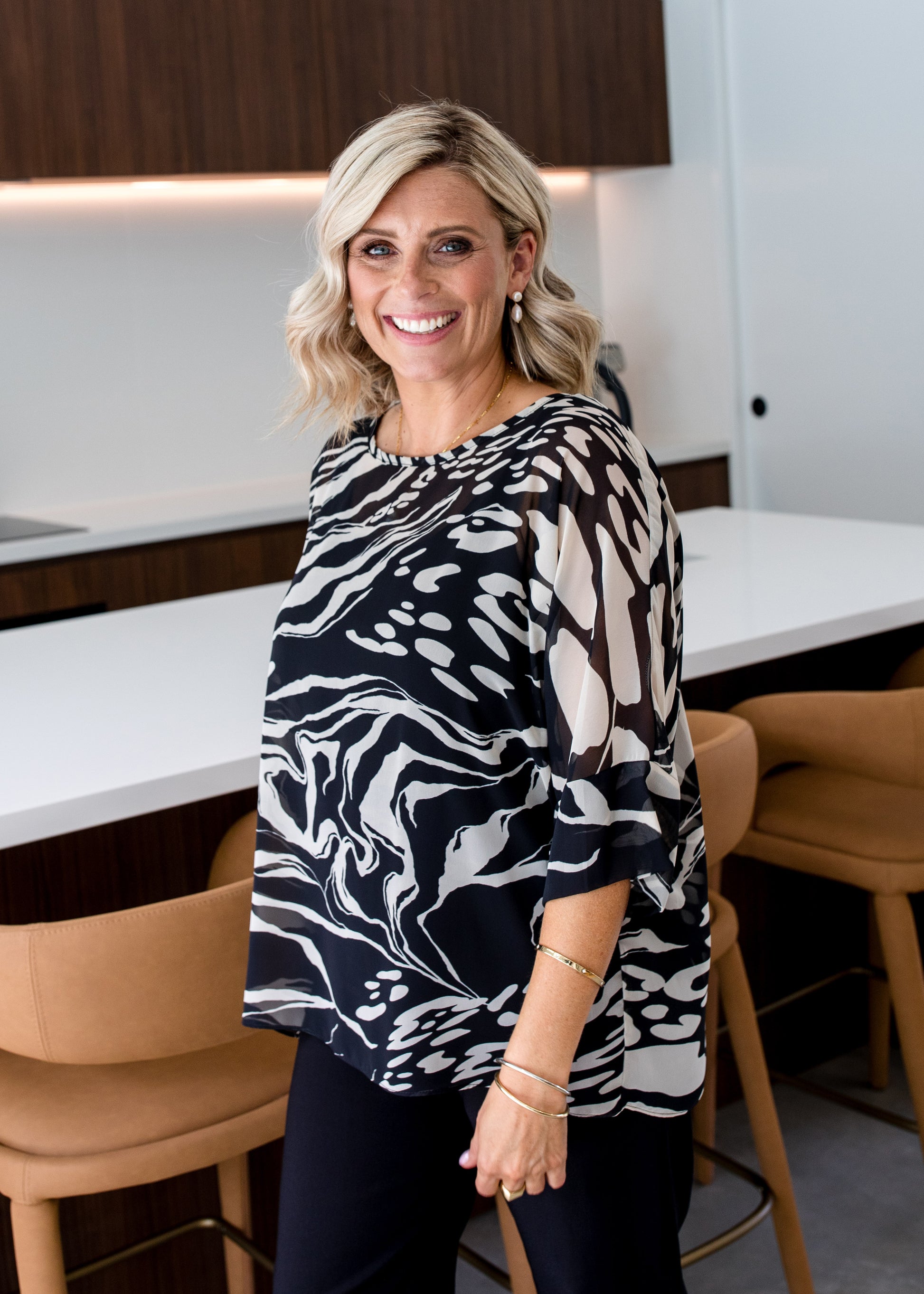 Kirsty Vintage chiffon tunic in Folklore