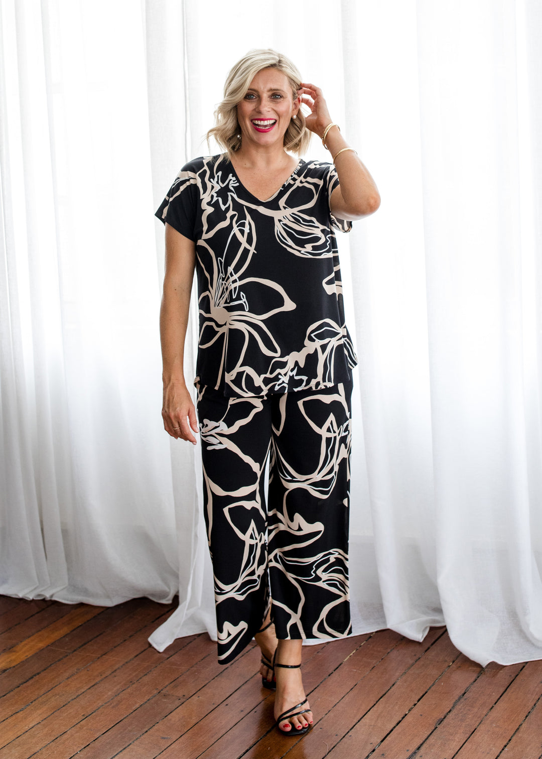 Breeze slinky jersey reversible top in Lotus, sustainable slow fashion made in Australia by Philosophy Australia