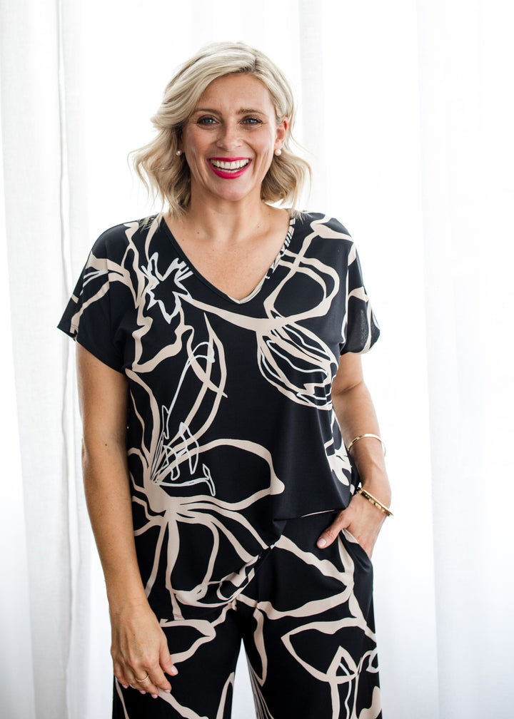Breeze slinky jersey reversible top in Lotus, sustainable slow fashion made in Australia by Philosophy Australia