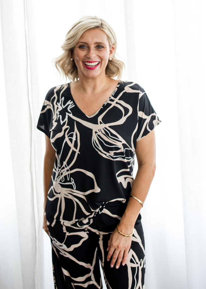 Breeze slinky jersey reversible top in Lotus, sustainable slow fashion made in Australia by Philosophy Australia