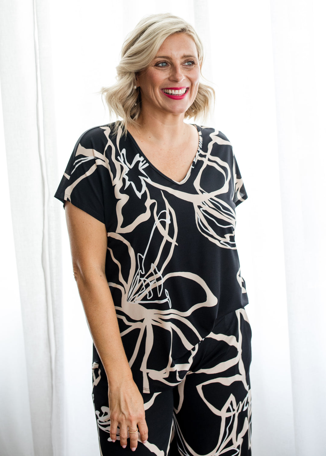 Breeze slinky jersey reversible top in Lotus, sustainable slow fashion made in Australia by Philosophy Australia