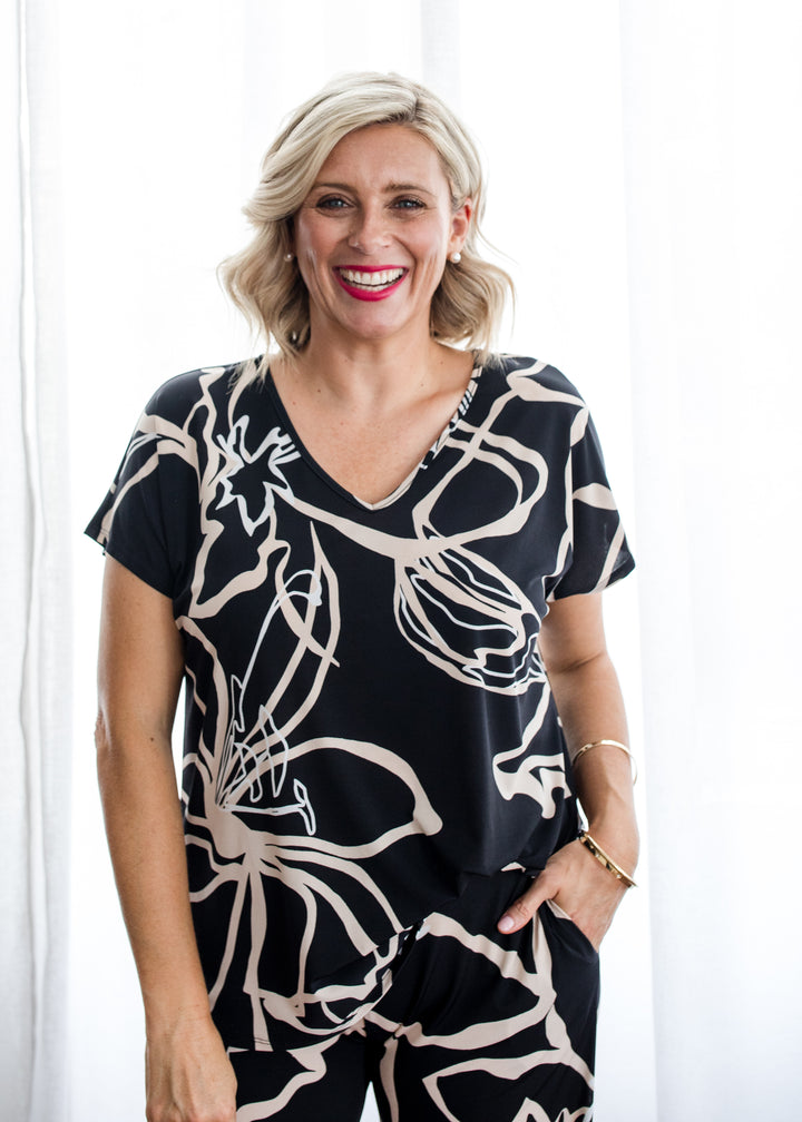 Breeze slinky jersey reversible top in Lotus, sustainable slow fashion made in Australia by Philosophy Australia