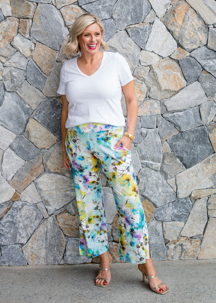 Barney viscose jersey crop pant in Willow