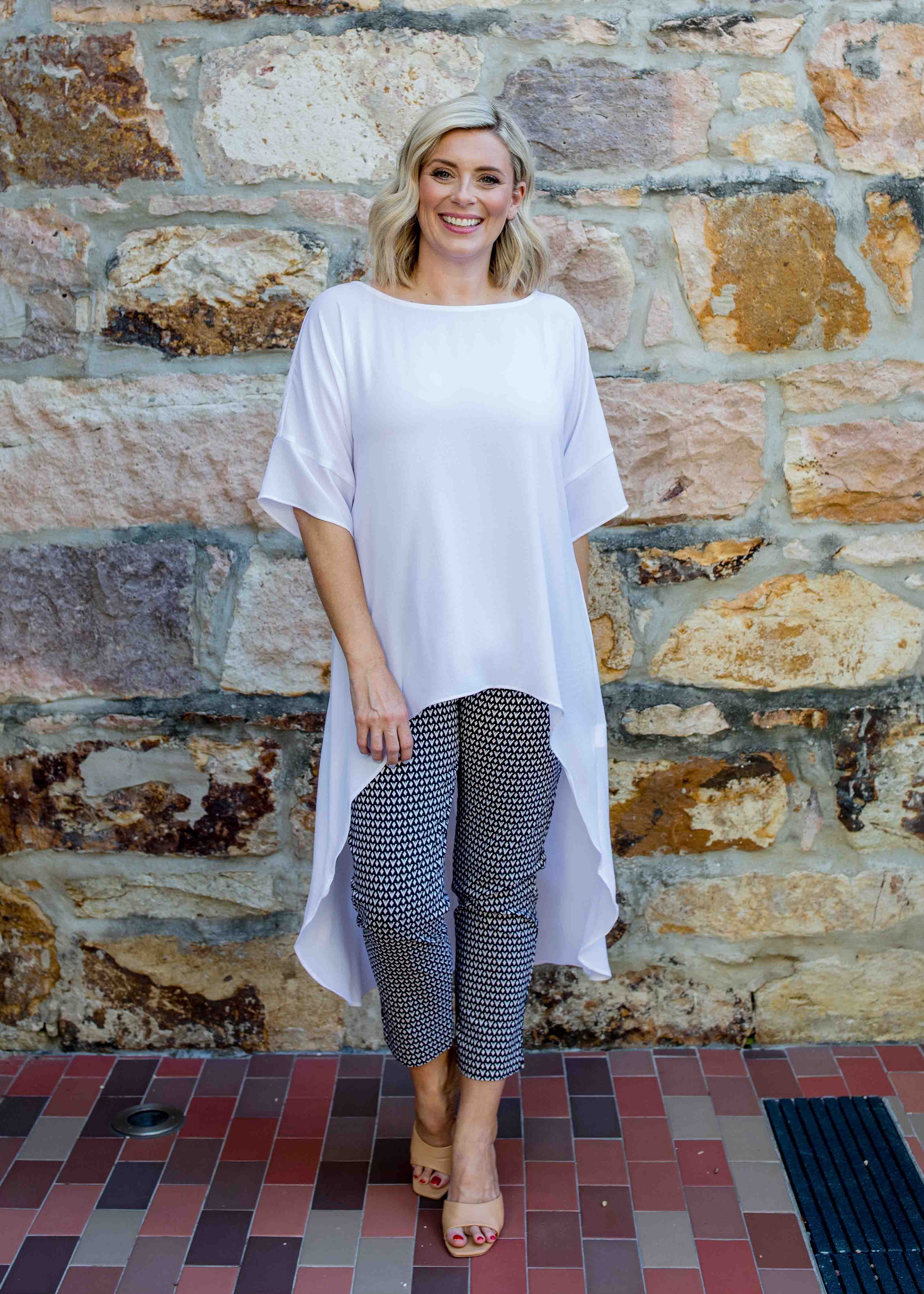 Zoe Hi Lo Tunic in White