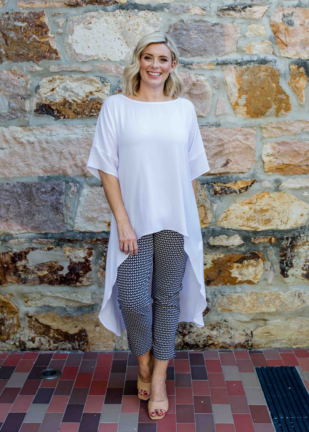 Zoe Hi Lo Tunic in White