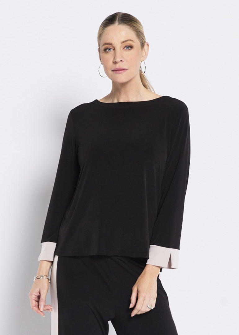 Pitt Foundation slinky jersey spliced top - ethical slow fashion made in Australia by Philosophy Australia